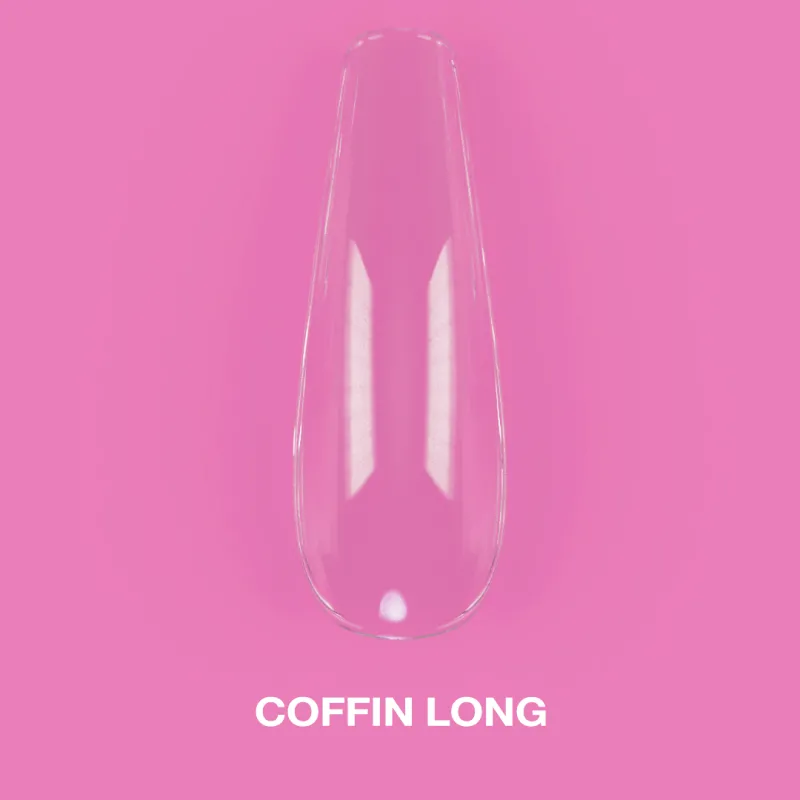 Coffin long nail tips
