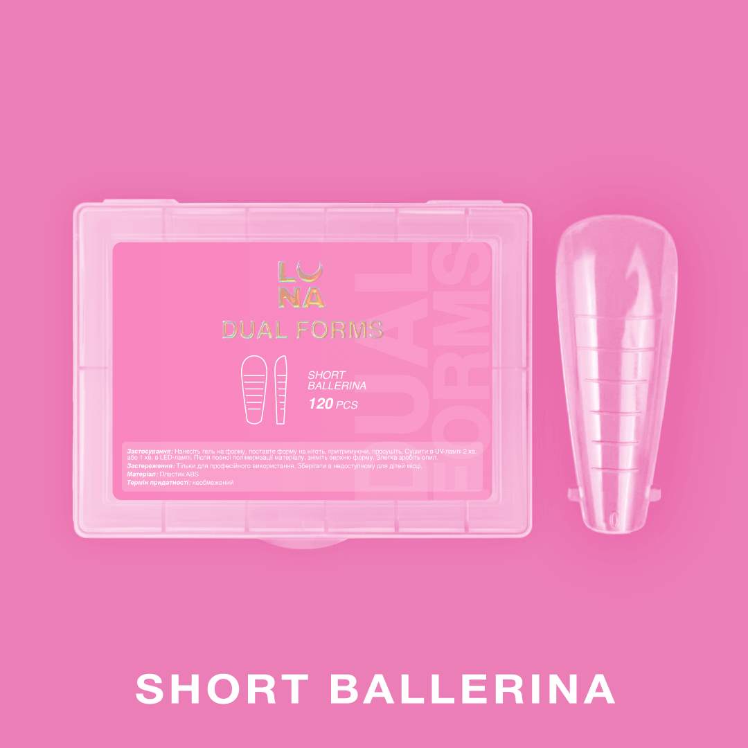 Short ballerina top forms for nail extensions